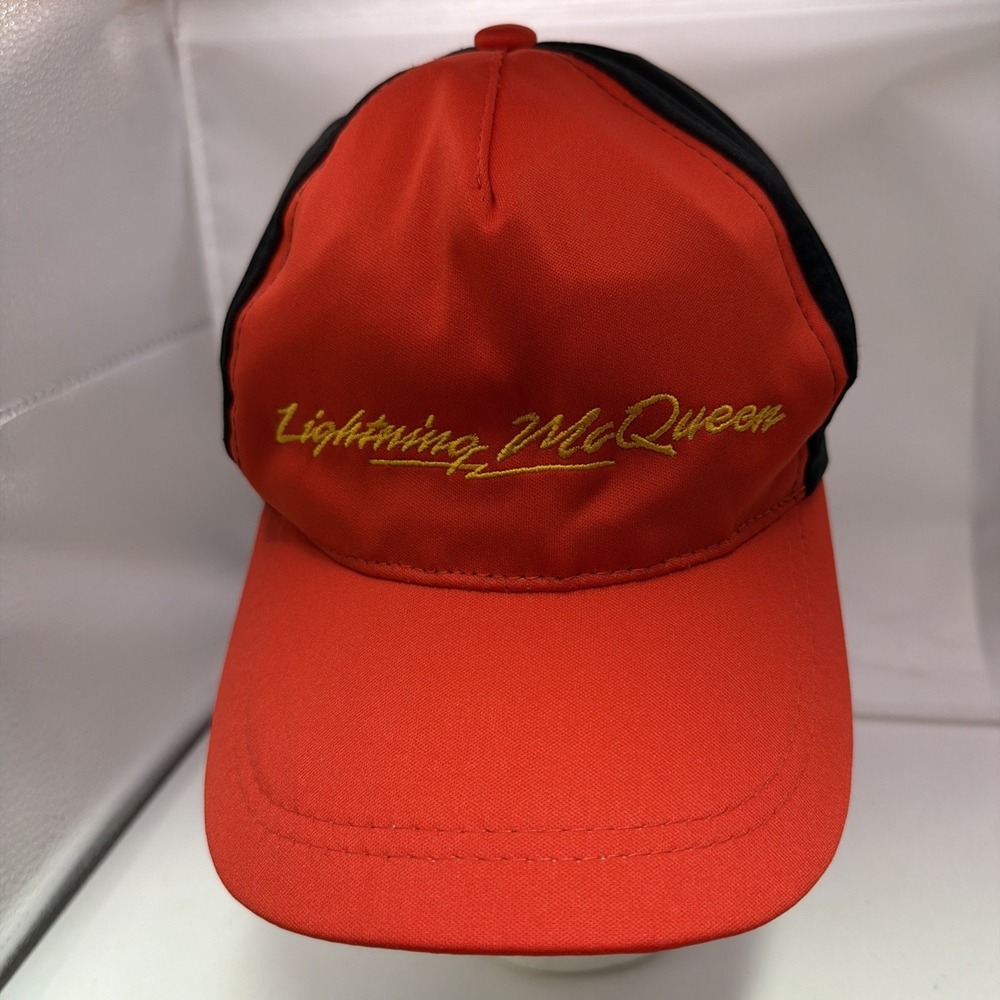 Lightning McQueen Red Black Black Snapback Kids Youth Cap Hat
